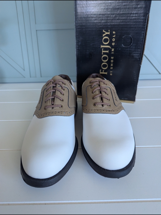 FootJoy Other - FootJoy Men’s Two-Tone White and Taupe Golf Shoes